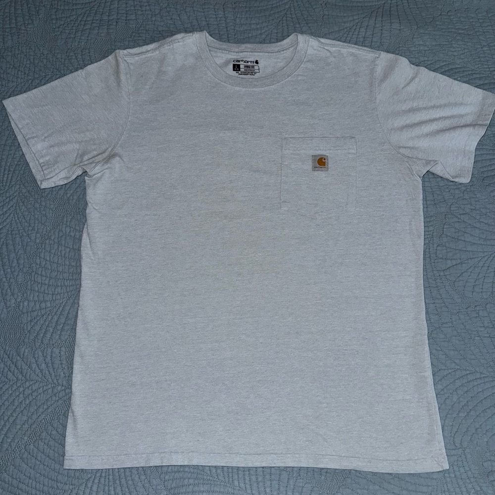 Men’s Carhartt Loose Fit Heavyweight Pocket T-Shirt Light Blue Size L